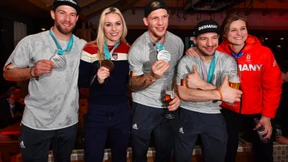 Lindsey Vonn feiert mit den Deutschen