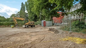 Erfrischende Abkühlung durch Wasserspielplatz