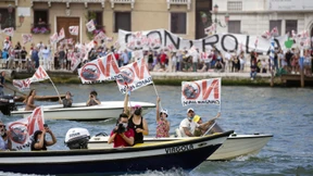 Streit um Kreuzfahrtschiffe in Venedigs Lagune