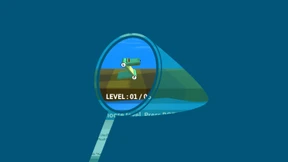 Spiel mit einem Frosch