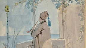 Mit der Pfeife am Meer