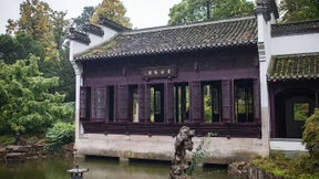 Abgebrannt: Pavillon in chinesischem Garten