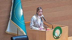 In Addis Abeba ist Meloni Ehrengast