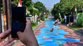 Streetart-Fluss in Jakarta wird zum Publikumsmagneten