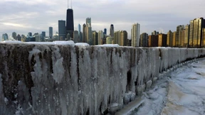 Am Ufer des Michigansees friert niemand fest