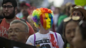 Regenbogen-Demo vor dem Weißen Haus