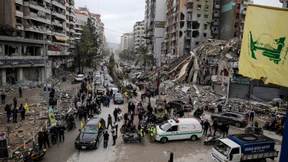 Hizbullah-Anhänger feiern sich in Trümmern als Sieger