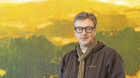 Michael Apitz malt den Wald