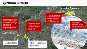 Tote bei Anschlägen auf Flughafen und U-Bahn
