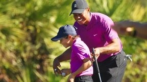 Der junge Charlie Woods stiehlt dem Tiger die Show