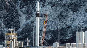 Deutsche Orbitalrakete am Start
