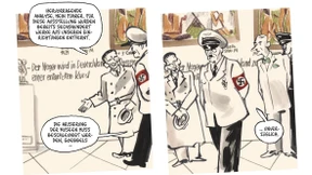 Wir schauen aus diesem Gemälde heraus