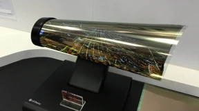 Ein Bildschirm zum Einrollen