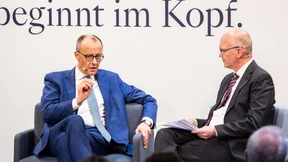 „Dann fliegen die Fetzen“: Scholz, Merz und Habeck im F.A.Z.-Gespräch