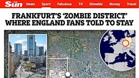 Britischer Boulevard warnt vor „5000 schlurfenden Junkies“ in Frankfurt