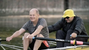 Wenn er rudert, lächelt er