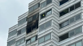 Zwei Menschen sterben nach Sprung aus brennendem Hochhaus