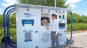 „Wertstoffinsel“ auf dem Baumarktplatz