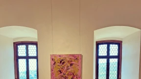 Pastellschichten auf der Burg