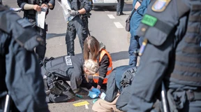 Den Verkehr in Frankfurt lahmgelegt