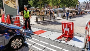 Mobile Stahlpoller statt Betonklötze in Wiesbaden