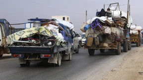 Massenflucht vor Kämpfen in Syrien