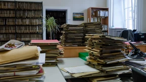 Die Spitze des Aktenberges