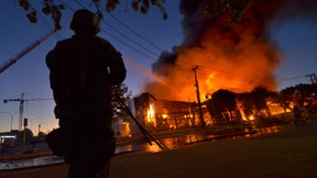 Großbrand nach Protesten in Chile 