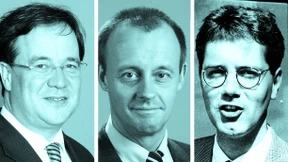 Wie sich Laschet, Merz und Röttgen selbst beschreiben