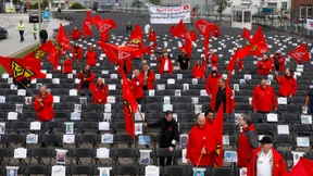 Airbus-Beschäftigte protestieren gegen Stellenabbau