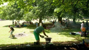 Dunkle Wolken über dem Lohrberg