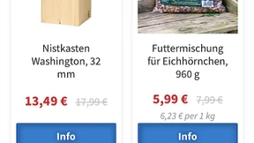 Energie für Rotkehlchen und Meise