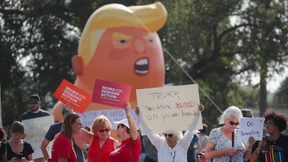 Proteste gegen Trumps Besuch in Dayton