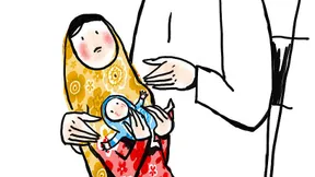 Das Lächeln Madonnas für Kinder in Not