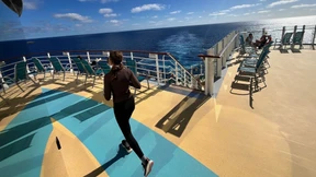 Die Joggingrunde auf einem Kreuzfahrtschiff