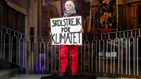 Wachs-Greta steht in Hamburg