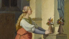 Gretchen betet im Klosterhof 