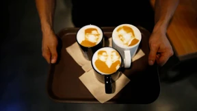 Kaffee mit Kim-Schaum in Südkorea