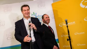 Gute Laune bei CSU und Freien Wählern