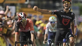 Alaphilippe jubelt über vermeintlichen Sieg