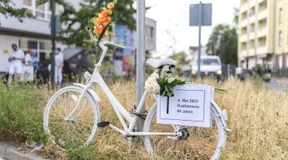 Geisterfahrrad als Mahnmal für sichere Radwege