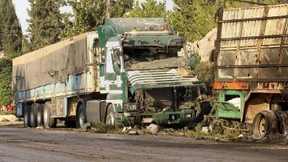 Hilfskonvoi in Syrien durch Luftangriff zerstört