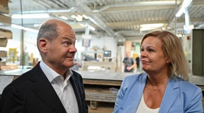 Faeser und Scholz werben gemeinsam um Stimmen