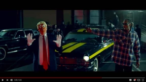 Snoop Dogg richtet Pistole auf Trump-Clown
