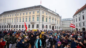 Protest vor Kanzleramt in Wien