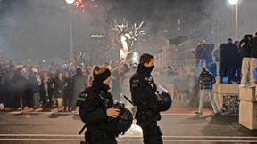 Böller-Beschuss an der Konstablerwache