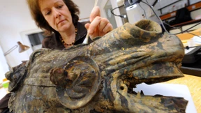 Freie Sicht auf antiken Pferdekopf