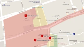 Stationen der Queen in Frankfurt am Main