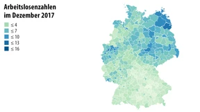 Arbeitslosenzahlen im Juli 2017