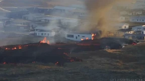 Lava zerstört Häuser in Grindavík